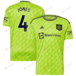 Phil Jones 4 Manchester United 2022/23 Third Player Men Jersey - Neon Green