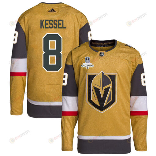 Phil Kessel 8 Vegas Golden Knights Stanley Cup 2023 Champions Patch Home Breakaway Men Jersey - Gold