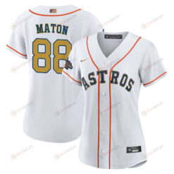 Phil Maton 88 Houston Astros 2023 Women Jersey - White/Gold