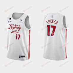 Philadelphia 76ers 17 P.J. Tucker 2022-23 City Edition White Men Jersey