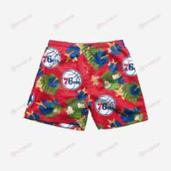 Philadelphia 76ers Floral Hawaiian Men Shorts Swim Trunks - Print Shorts