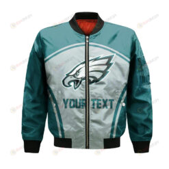 Philadelphia Eagles Bomber Jacket 3D Printed Custom Text And Number Curve Style Sport