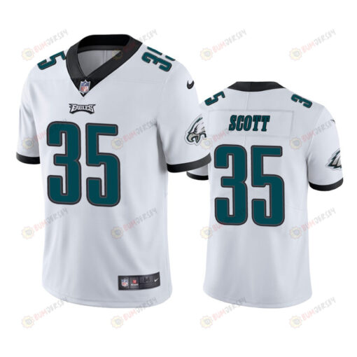 Philadelphia Eagles Boston Scott 35 White Vapor Limited Jersey