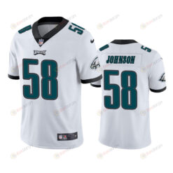 Philadelphia Eagles Kyron Johnson 58 White Vapor Limited Jersey