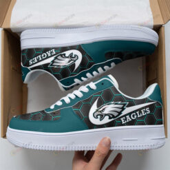 Philadelphia Eagles Logo Beehive Pattern Midnight Green Air Force 1 Printed