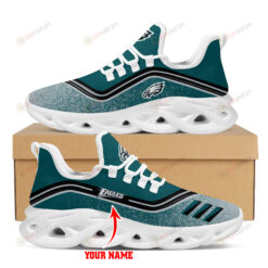 Philadelphia Eagles Logo Border Pattern Custom Name 3D Max Soul Sneaker Shoes