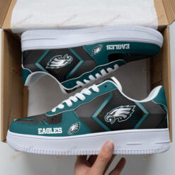 Philadelphia Eagles Logo Pattern Black Midnight Green Air Force 1 Printed