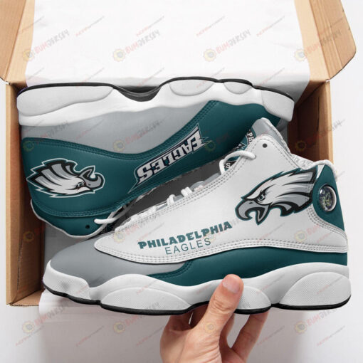 Philadelphia Eagles Logo Pattern In Green And White Air Jordan Shoes Sneakers