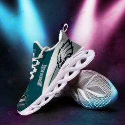 Philadelphia Eagles Logo Torn Pattern 3D Max Soul Sneaker Shoes