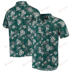 Philadelphia Eagles Midnight Green Floral Woven Button-Up Hawaiian Shirt