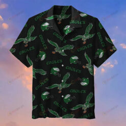 Philadelphia Eagles Retro Dark Green Hawaiian Shirt