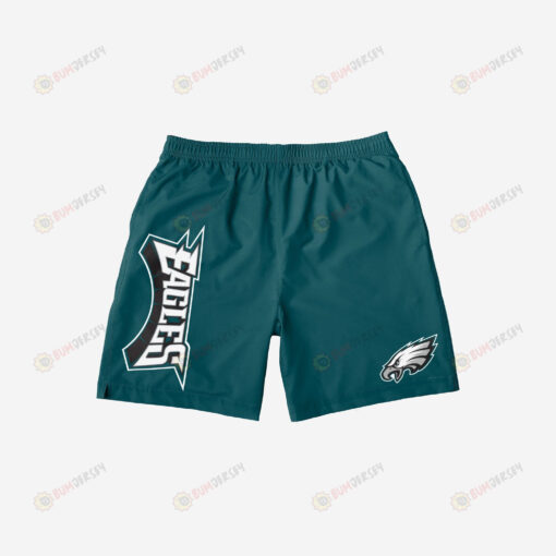 Philadelphia Eagles Solid Wordmark Traditional Hawaiian Men Shorts Swim Trunks - Print Shorts