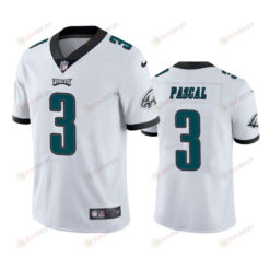 Philadelphia Eagles Zach Pascal 3 White Vapor Limited Jersey