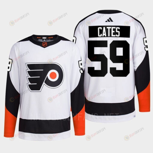 Philadelphia Flyers 2022 Reverse Retro 2.0 Jackson Cates 59 White Primegreen Jersey Men's