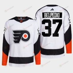 Philadelphia Flyers 2022 Reverse Retro 2.0 Louie Belpedio 37 White Primegreen Jersey Men's