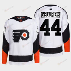 Philadelphia Flyers 2022 Reverse Retro 2.0 Nicolas Deslauriers 44 White Primegreen Jersey Men's