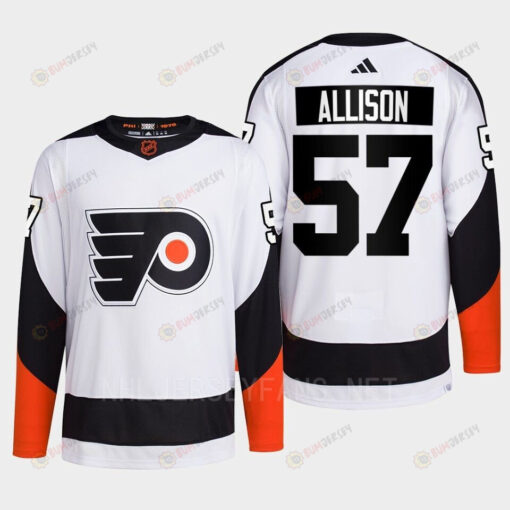 Philadelphia Flyers 2022 Reverse Retro 2.0 Wade Allison 57 White Primegreen Jersey Men's