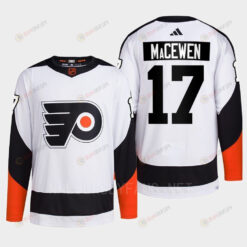 Philadelphia Flyers 2022 Reverse Retro 2.0 Zack MacEwen 17 White Primegreen Jersey Men's