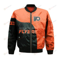 Philadelphia Flyers Bomber Jacket 3D Printed Curve Style Custom Text And Number
