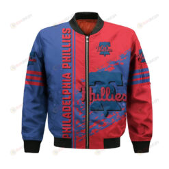 Philadelphia Phillies Bomber Jacket 3D Printed Logo Pattern In Team Colours