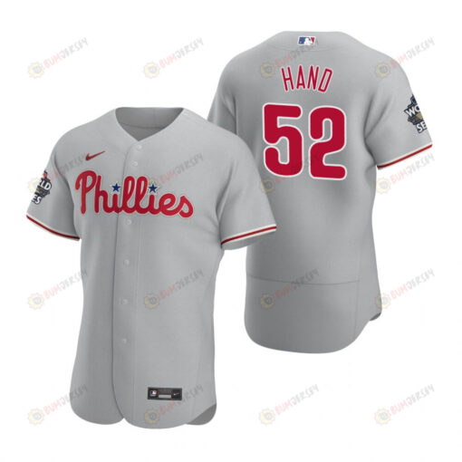 Philadelphia Phillies Brad Hand 52 Gray 2022-23 World Series Jersey