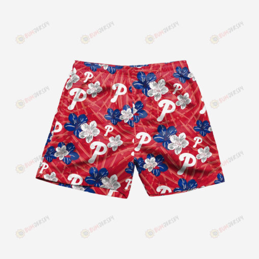 Philadelphia Phillies Hibiscus Hawaiian Men Shorts Swim Trunks - Print Shorts