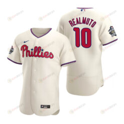 Philadelphia Phillies J.T. Realmuto 10 Cream 2022-23 World Series Jersey