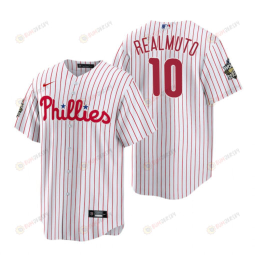 Philadelphia Phillies J.T. Realmuto 10 White 2022-23 World Series Jersey