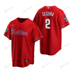 Philadelphia Phillies Jean Segura 2 Red 2022-23 World Series Jersey