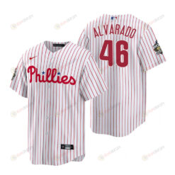 Philadelphia Phillies Jose Alvarado 46 White 2022-23 World Series Jersey