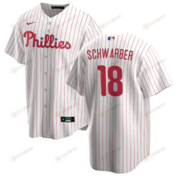 Philadelphia Phillies Kyle Schwarber 18 Home Player Name Jersey - White Jersey