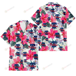 Philadelphia Phillies Pink Hibiscus White Orchid White Background 3D Hawaiian Shirt