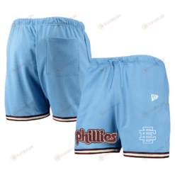 Philadelphia Phillies Team Standard Men Mesh Shorts - Light Blue