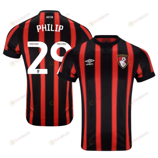 Philip 29 AFC Bournemouth 2023-24 EFL Home Men Jersey - Red