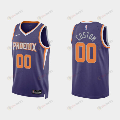 Phoenix Suns 00 Custom 2022-23 Icon Edition Purple Men Jersey