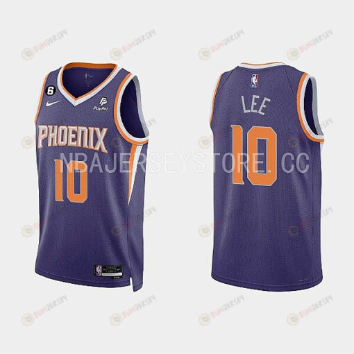 Phoenix Suns 10 Damion Lee 2022-23 Icon Edition Purple Men Jersey