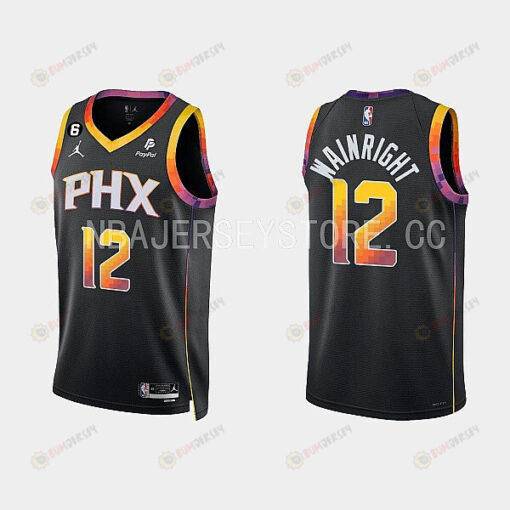 Phoenix Suns 12 Ishmail Wainright 2022-23 Statement Edition Black Men Jersey