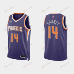 Phoenix Suns 14 Landry Shamet 2022-23 Icon Edition Purple Men Jersey