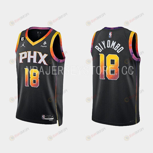 Phoenix Suns 18 Bismack Biyombo 2022-23 Statement Edition Black Men Jersey