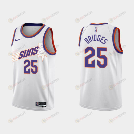 Phoenix Suns 25 Mikal Bridges 2022-23 City Edition White Men Jersey