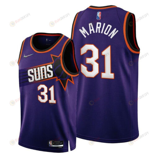 Phoenix Suns 31 Shawn Marion 2022-23 Icon Edition Jersey Purple - Men Jersey