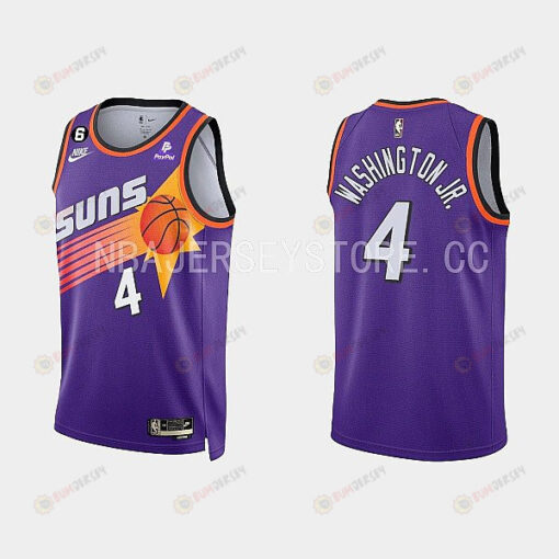 Phoenix Suns 4 Duane Washington Jr. Classic Edition Purple Men Jersey 2022-23