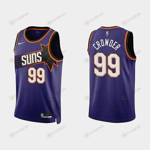 Phoenix Suns 99 Jae Crowder 2022-23 Icon Edition Purple Men Jersey
