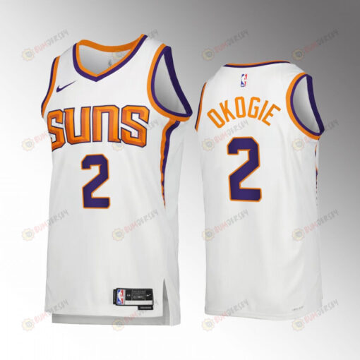 Phoenix Suns Association Edition Josh Okogie 2 White Jersey 2022-23 Swingman