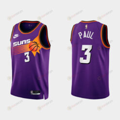 Phoenix Suns Chris Paul 3 2022-23 Classic Edition Purple Men Jersey