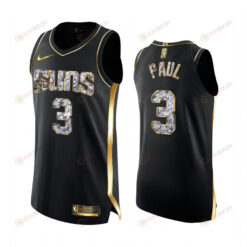 Phoenix Suns Chris Paul 3 Black Diamond Limited Edition Jersey 2022 Playoffs