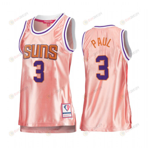 Phoenix Suns Chris Paul 3 Rose Gold Pink 75th Anniversary Women's Jersey