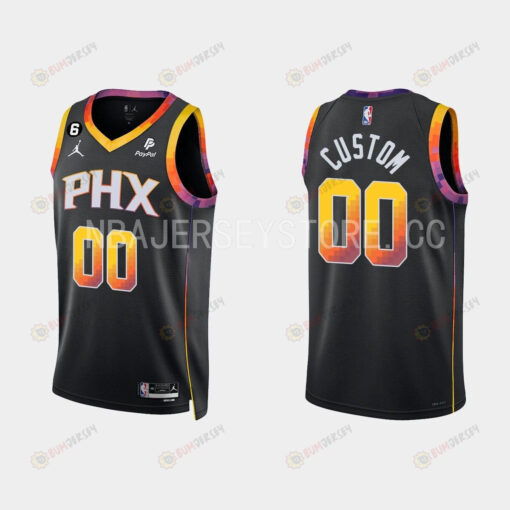 Phoenix Suns Custom 00 Black 2022-23 Statement Edition Men Jersey