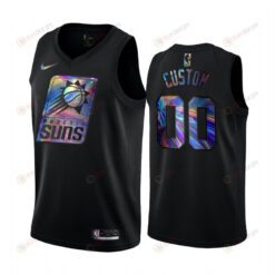 Phoenix Suns Custom 00 Jersey Iridescent Holographic Black Limited Edition
