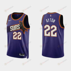 Phoenix Suns Deandre Ayton 22 2022-23 Icon Edition Purple Men Jersey